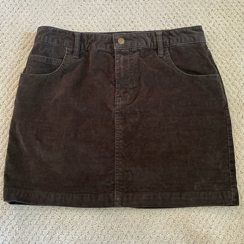 Urban Outfitters- Brown Corduroy Mini Skirt- Size 4